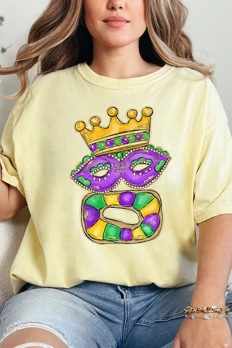 King Cake Queen Comfort Colors Adult Ring-Spun Cotton Tee