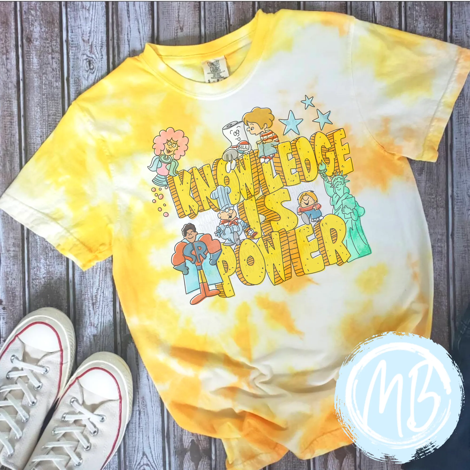 Knowledge is Power Tie Dye Tee or Sweatshirt