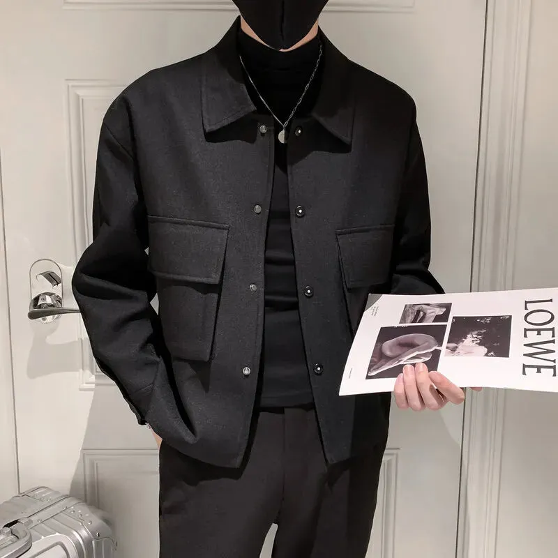 Korean Jackets Black Autumn
