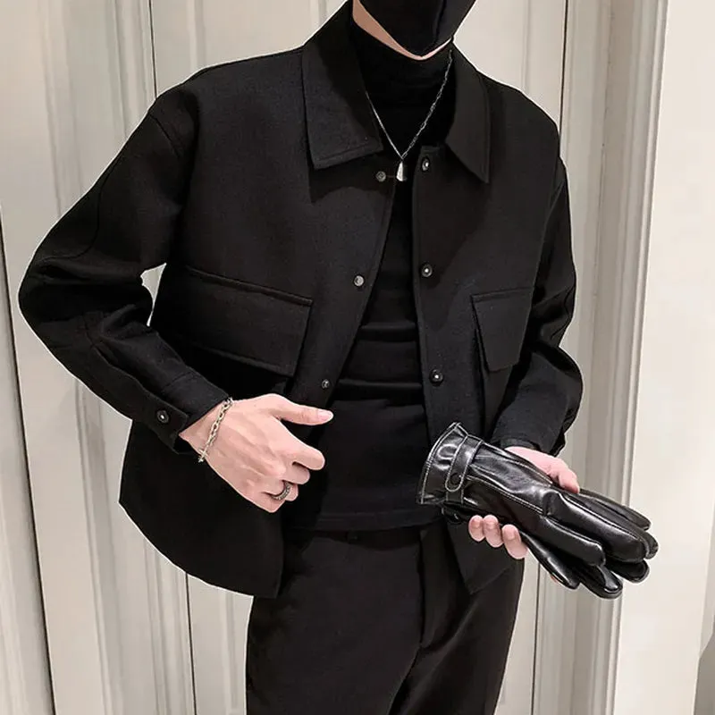 Korean Jackets Black Autumn
