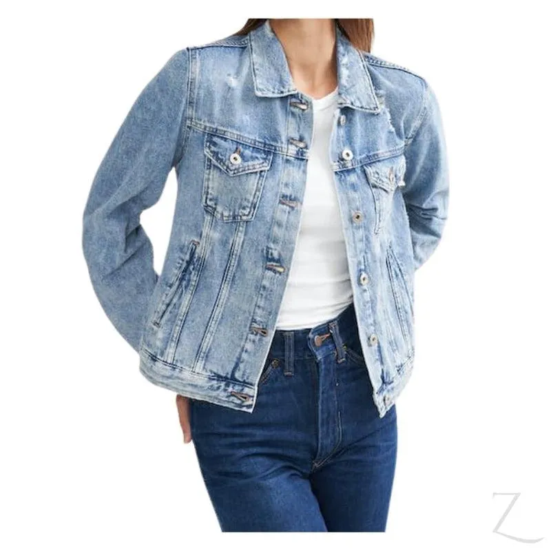 Ladies Super Strong Short Denim Jacket | Ripped | "Dabu"