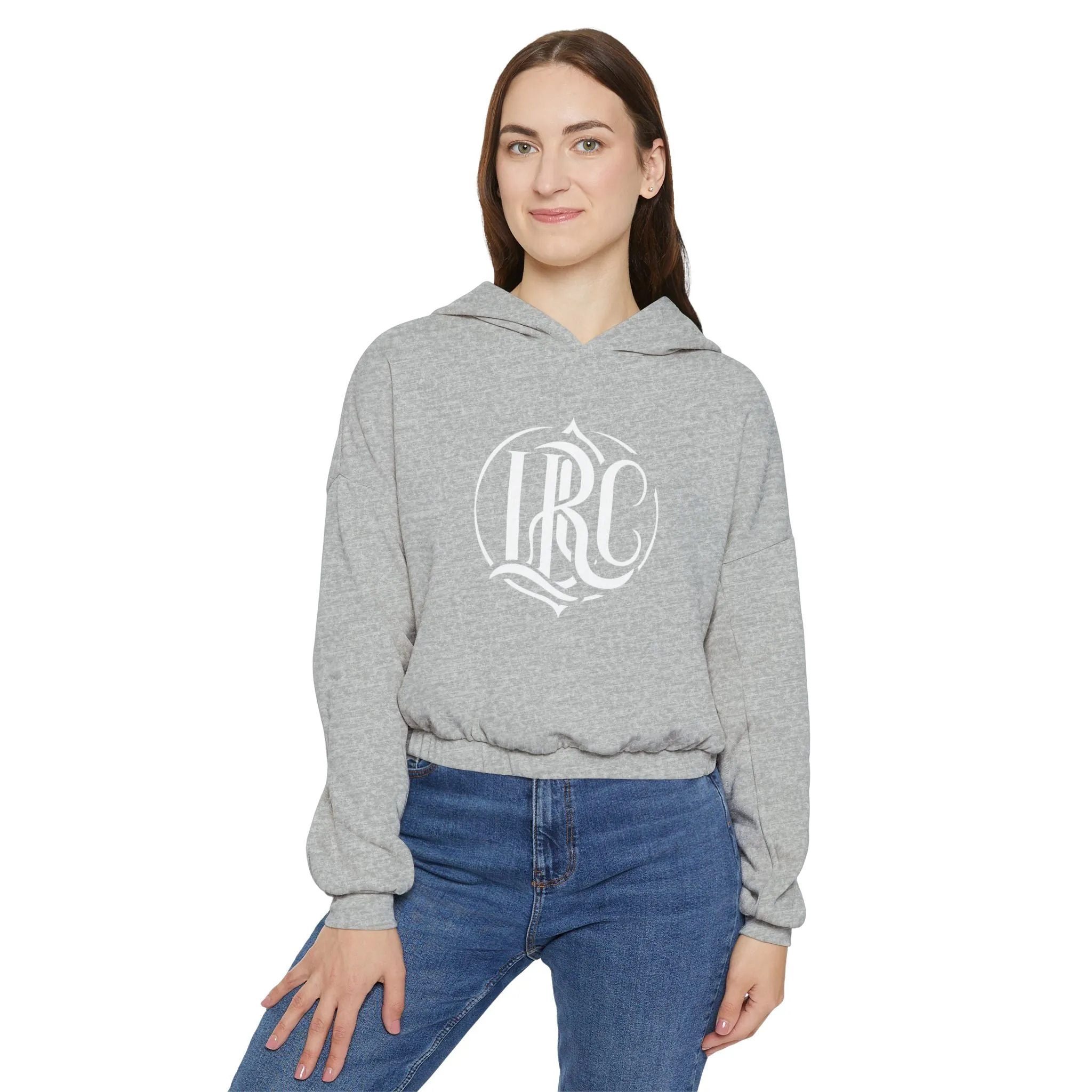 LIFT. RISE. CONQUER. (LRC LOGO) - Women's Cinched Bottom Hoodie