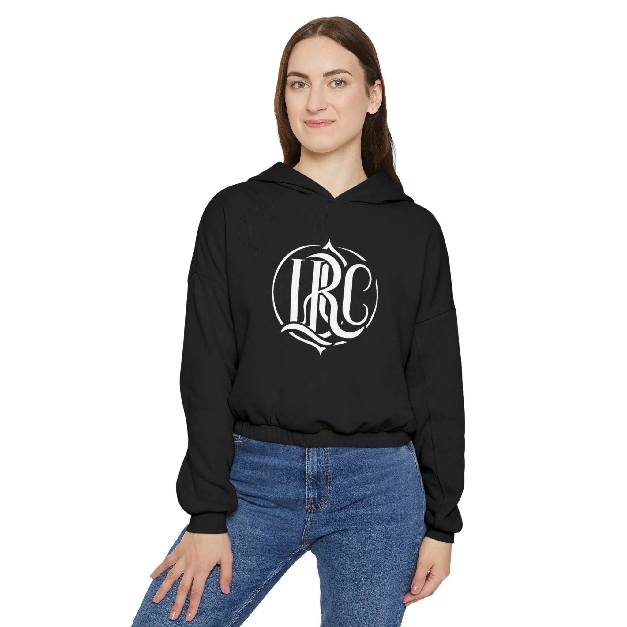 LIFT. RISE. CONQUER. (LRC LOGO) - Women's Cinched Bottom Hoodie
