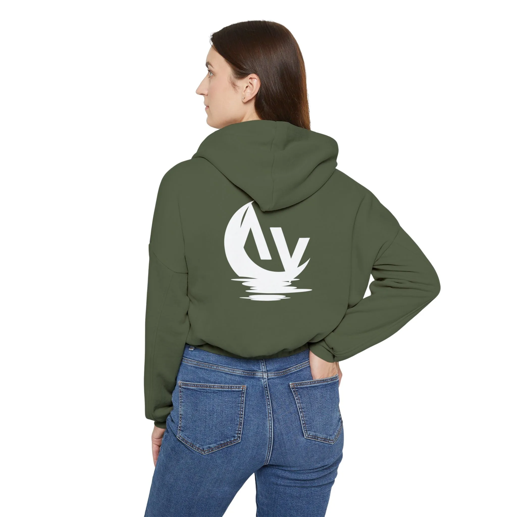 LIFT. RISE. CONQUER. (LRC LOGO) - Women's Cinched Bottom Hoodie