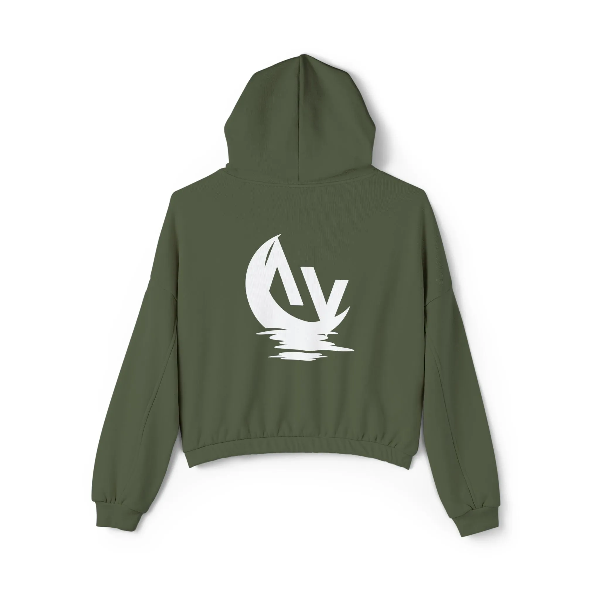 LIFT. RISE. CONQUER. (LRC LOGO) - Women's Cinched Bottom Hoodie