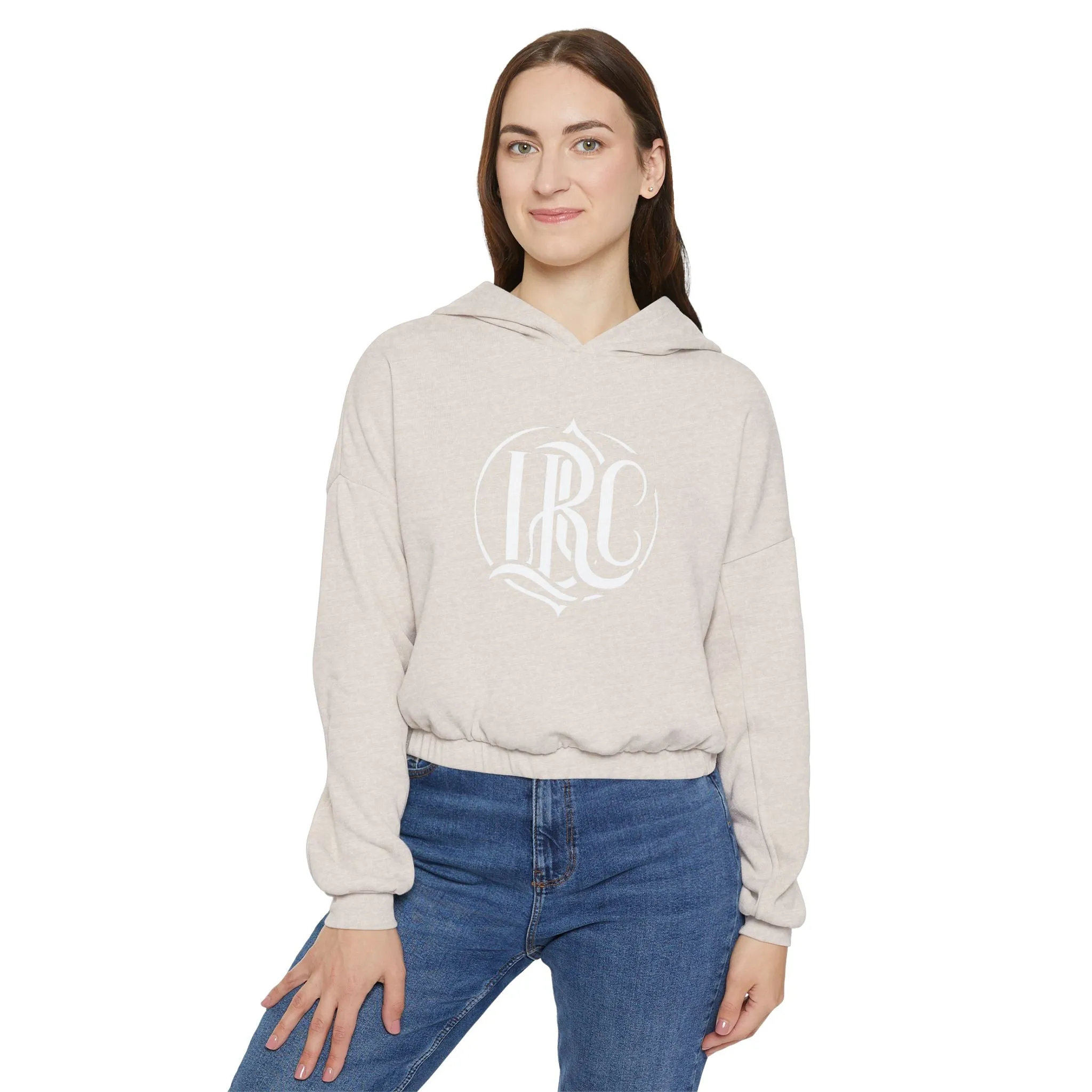 LIFT. RISE. CONQUER. (LRC LOGO) - Women's Cinched Bottom Hoodie