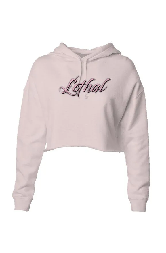 Lightweight crop hoodie with Styled Alternate lethal logo