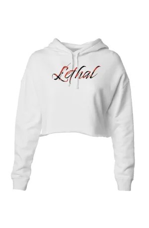 Lightweight crop hoodie with Styled Alternate lethal logo