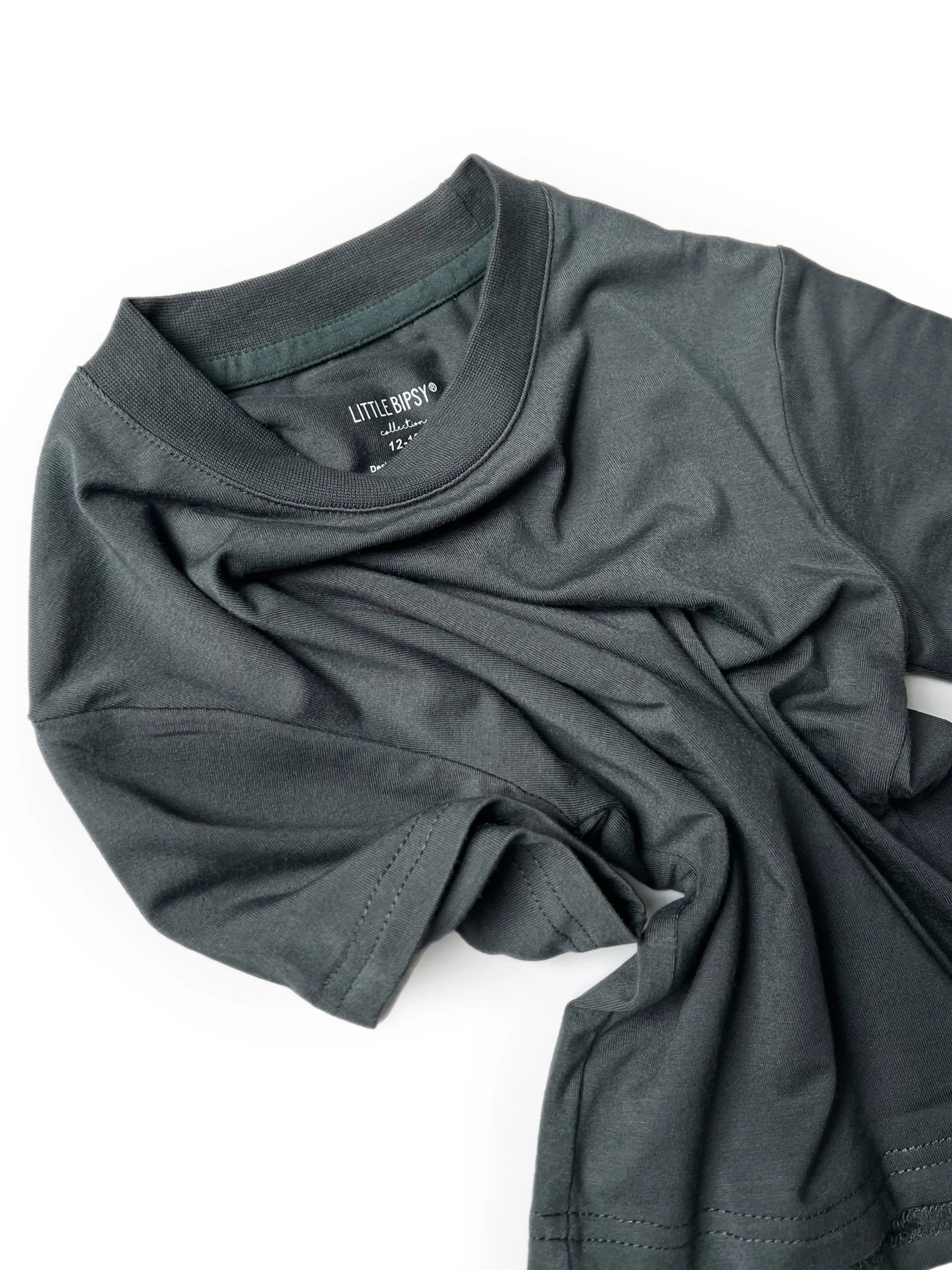 Little Bipsy Oversized Bamboo Tee - Pewter