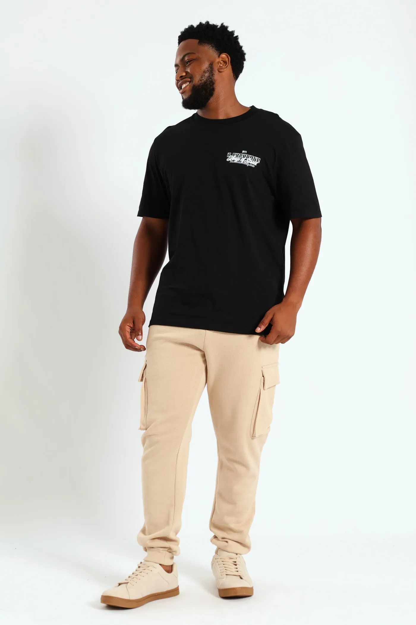 Logo Print Tee - Black
