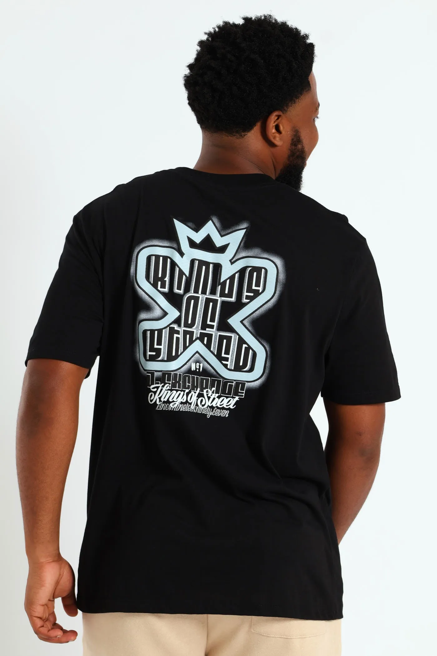 Logo Print Tee - Black