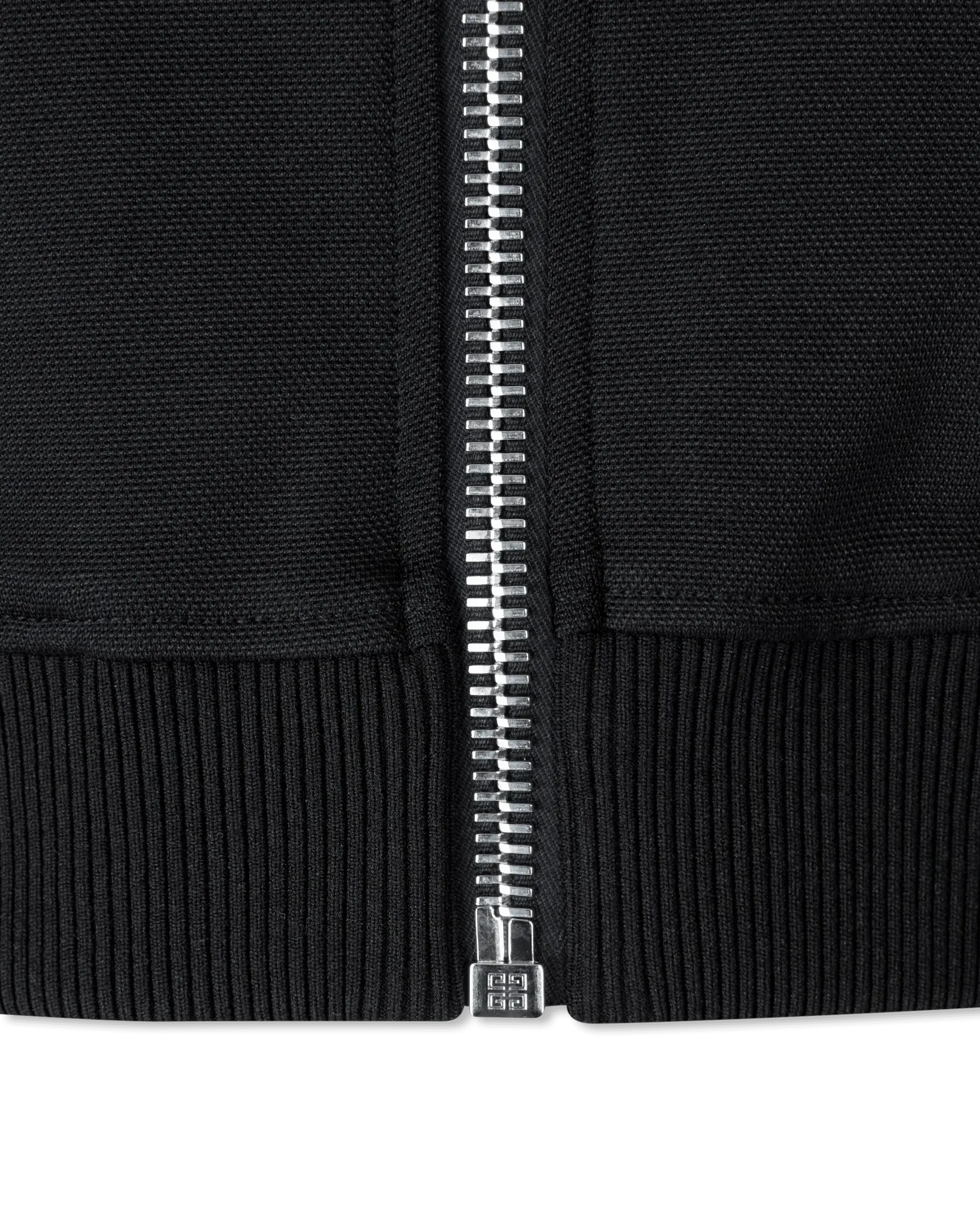 Logo Tape Cropped Zip Up Hoodie