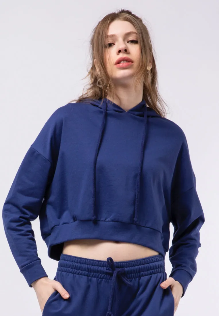 Long Sleeve Crop Hoodie Sweatshirt