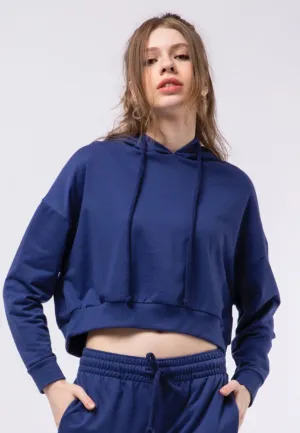 Long Sleeve Crop Hoodie Sweatshirt