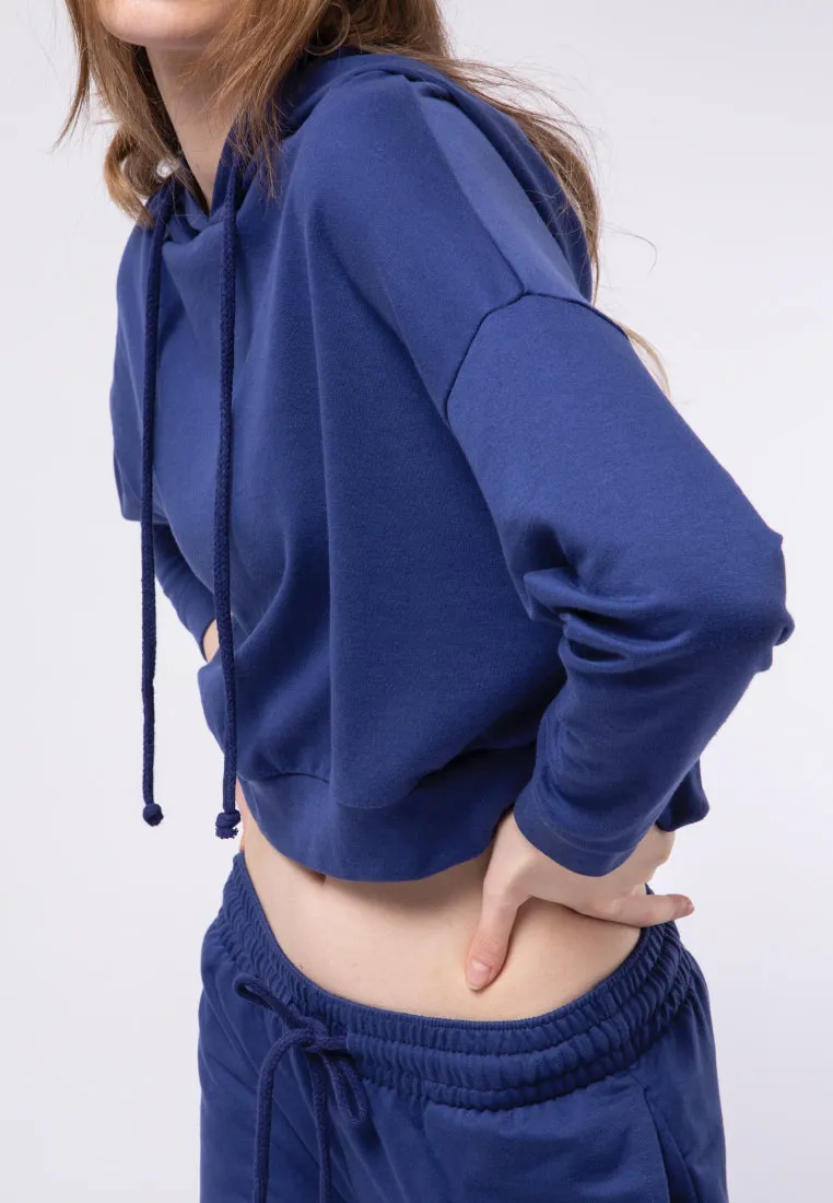 Long Sleeve Crop Hoodie Sweatshirt