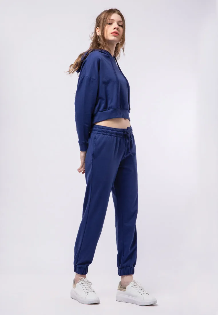 Long Sleeve Crop Hoodie Sweatshirt
