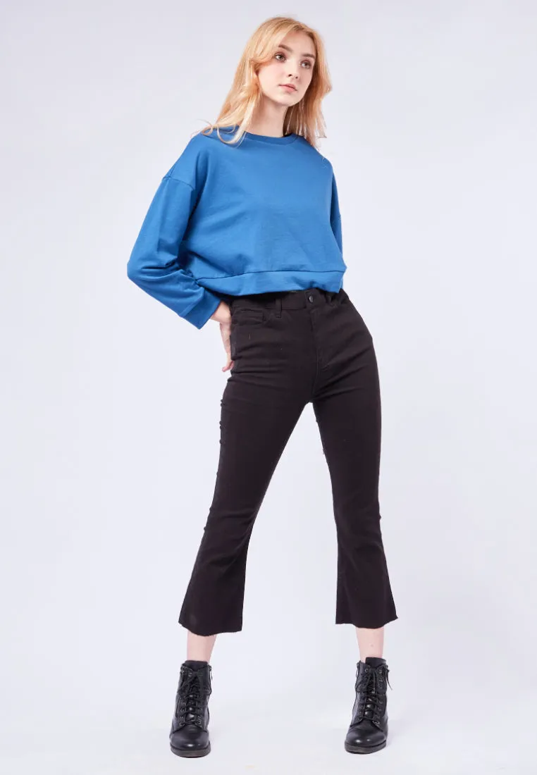 Long Sleeve Crop Sweatshirt