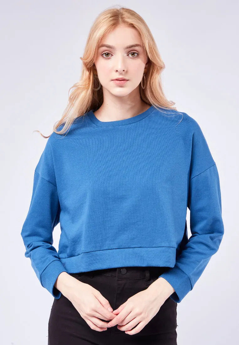 Long Sleeve Crop Sweatshirt