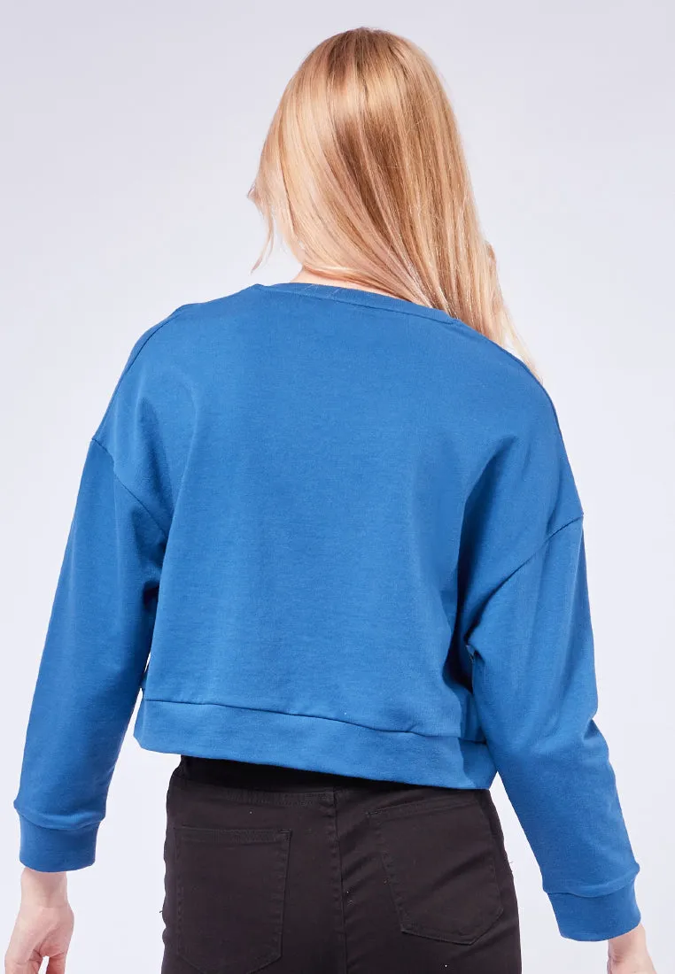 Long Sleeve Crop Sweatshirt