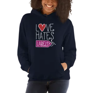 Love Hates Labels (Unisex Dark Hoodies)