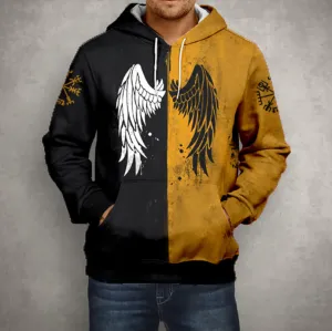 Ludek - men's zip hoodie with wings