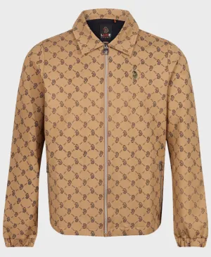 Luke 1977 Shaw Zip Overprint Sweatshirt Caramel