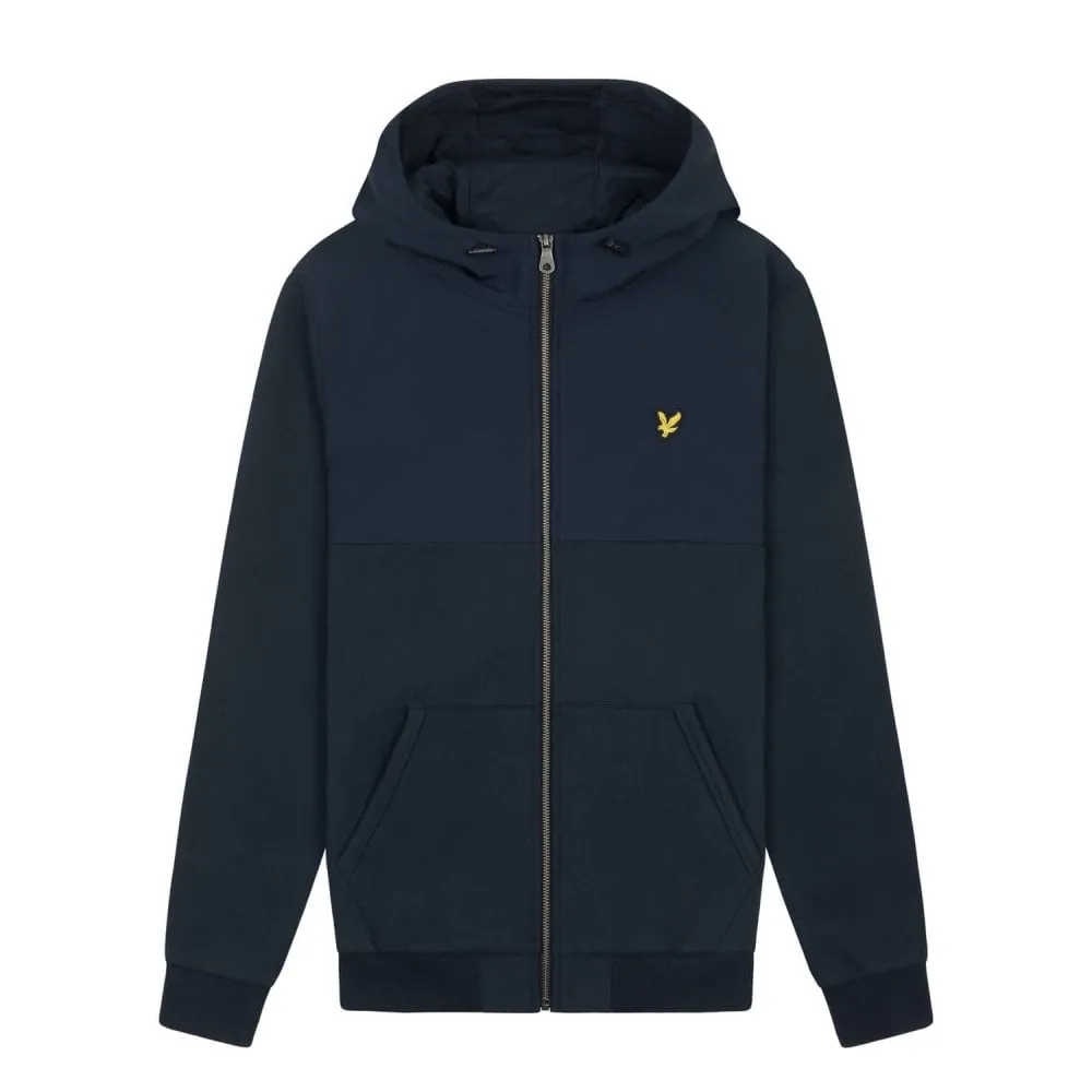 Lyle & Scott Ml1314V Softshell Jersey Zip Hoodie Dark Navy