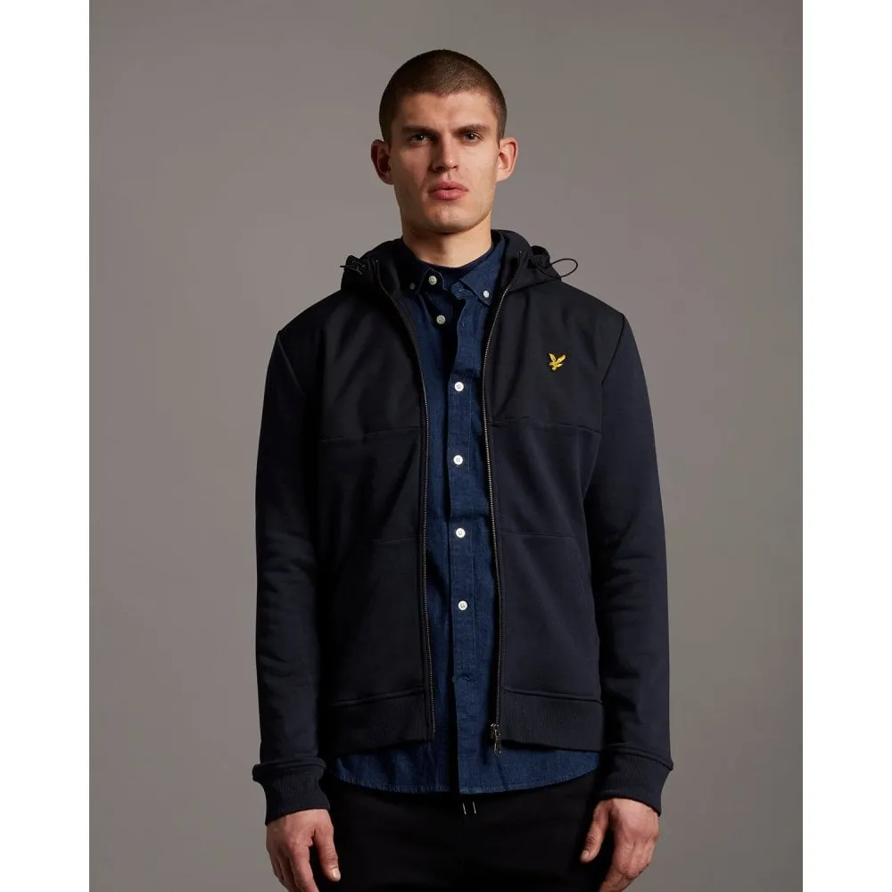 Lyle & Scott Ml1314V Softshell Jersey Zip Hoodie Dark Navy