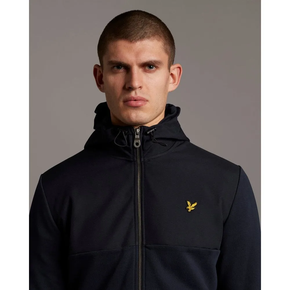 Lyle & Scott Ml1314V Softshell Jersey Zip Hoodie Dark Navy