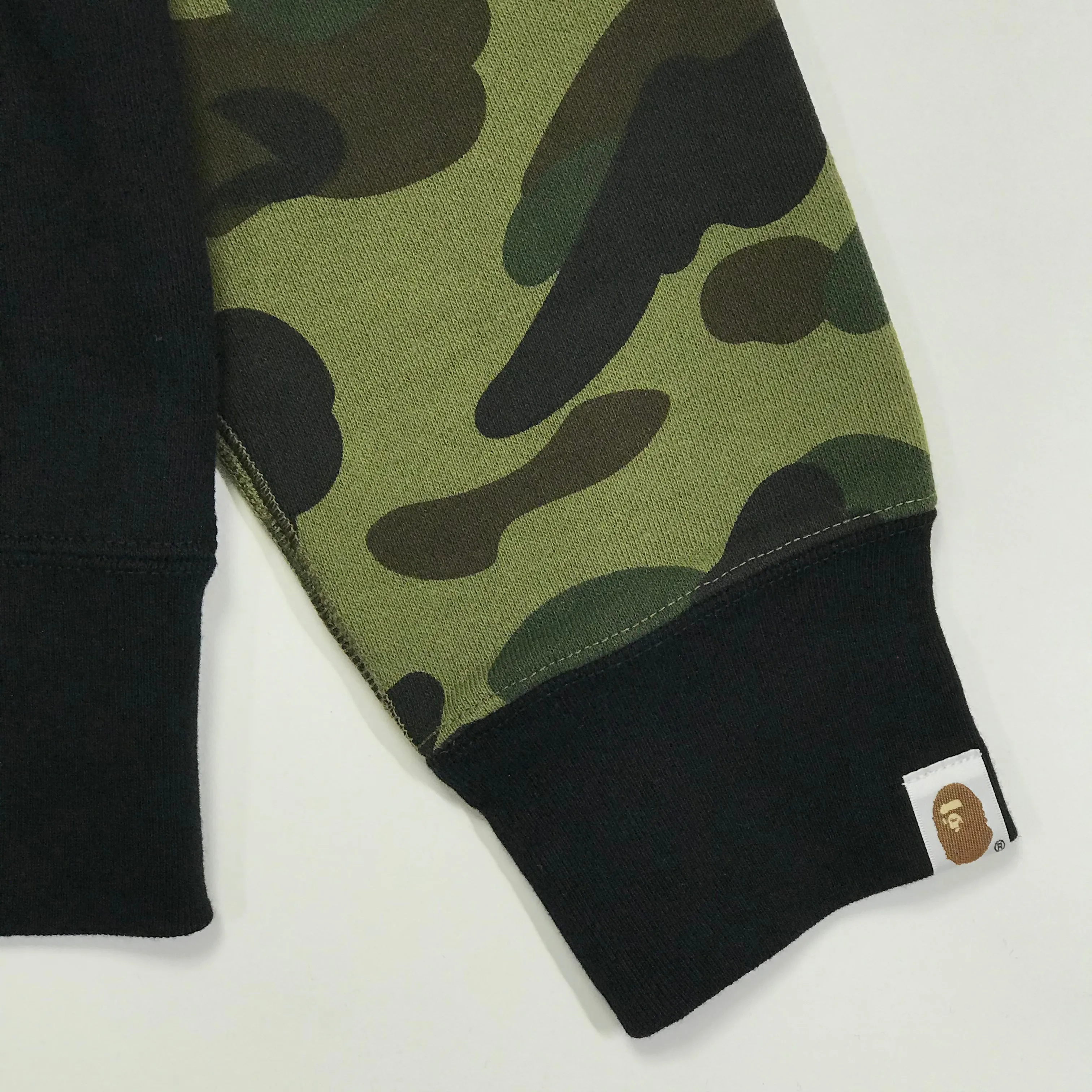 [M] DS! A Bathing Ape Bape WGM 1st Camo Sleeve Shark Full Zip Hoodie