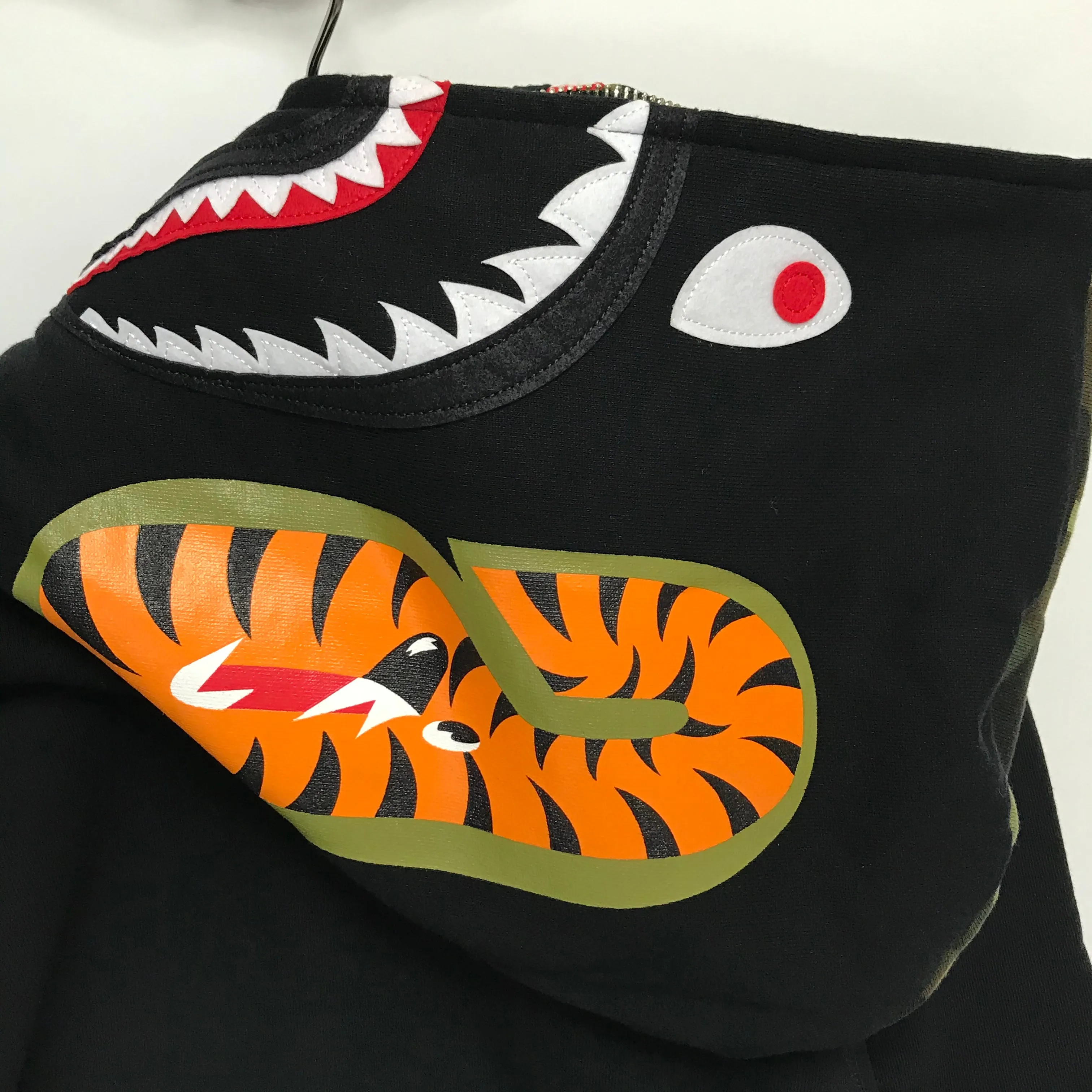 [M] DS! A Bathing Ape Bape WGM 1st Camo Sleeve Shark Full Zip Hoodie