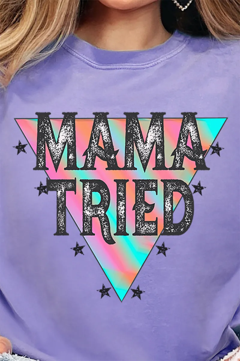 Mama Tried Watercolor Comfort Colors Adult Ring-Spun Cotton Tee