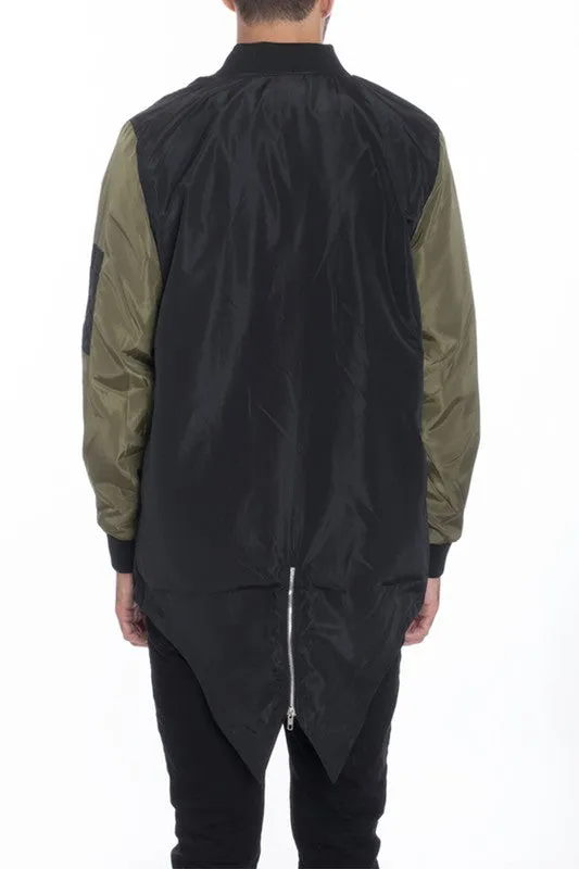 Mens Fish Tail Bomber Jacket