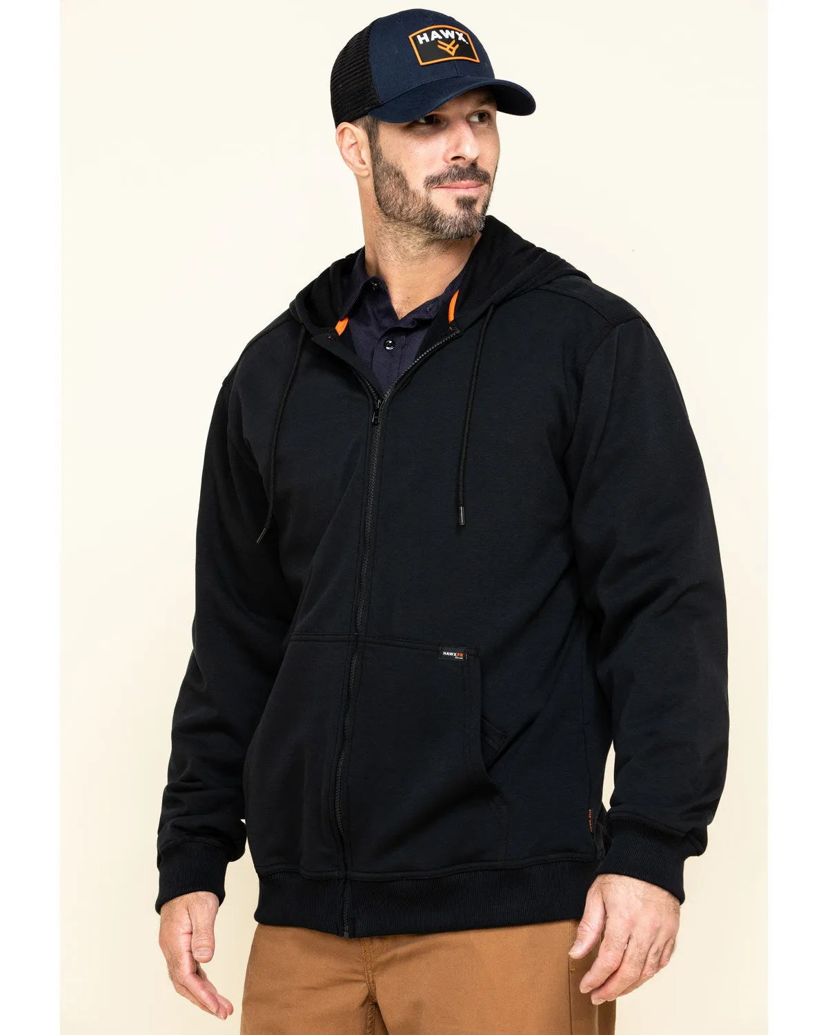 Men's FR Zip Up Fleece Work Hoodie - Big