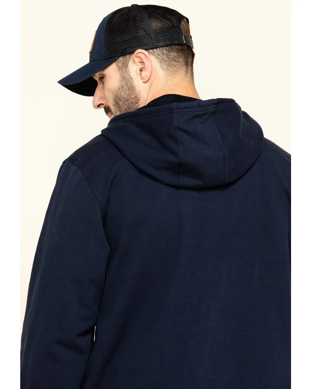 Men's FR Zip Up Fleece Work Hoodie - Big