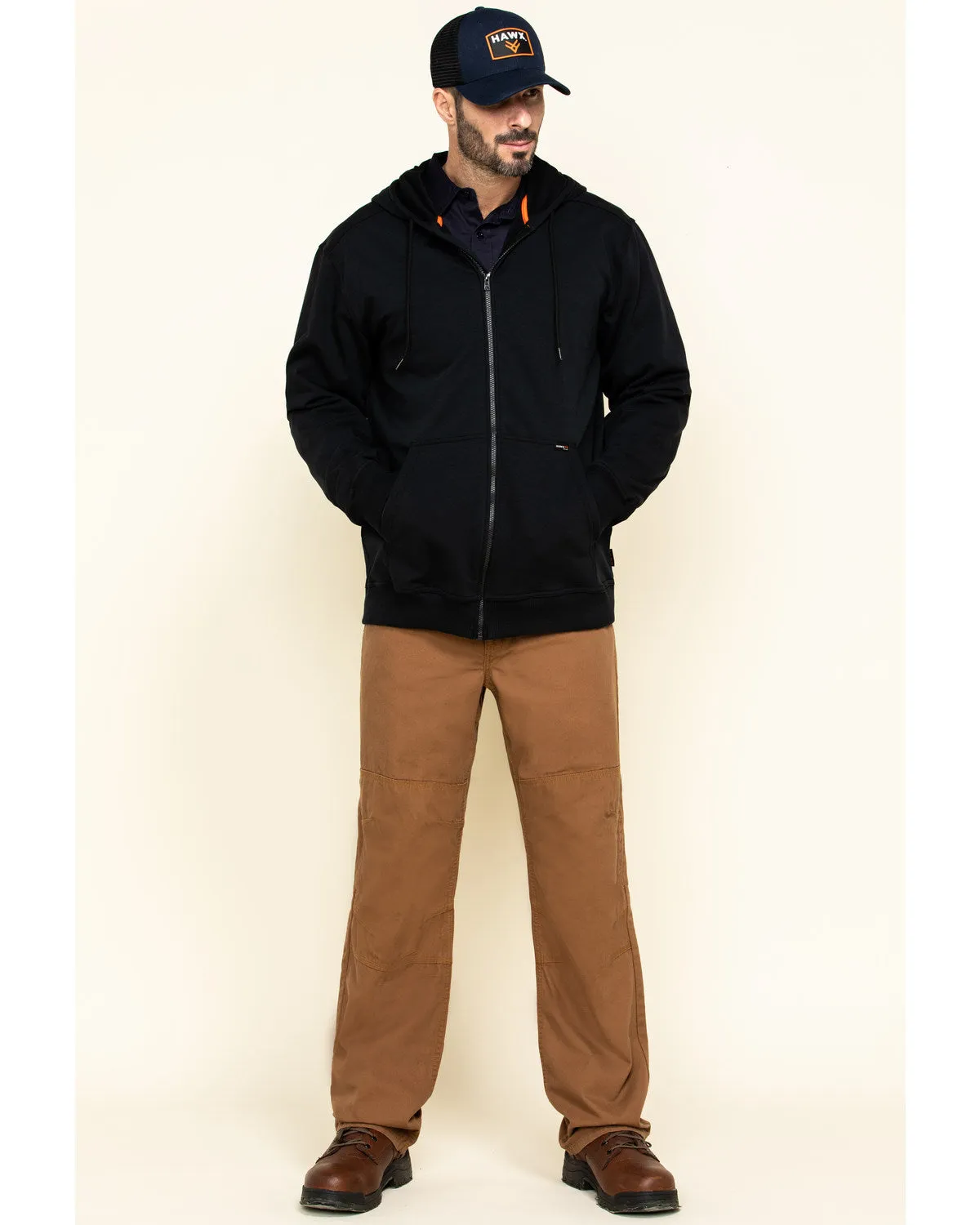 Men's FR Zip Up Fleece Work Hoodie - Big