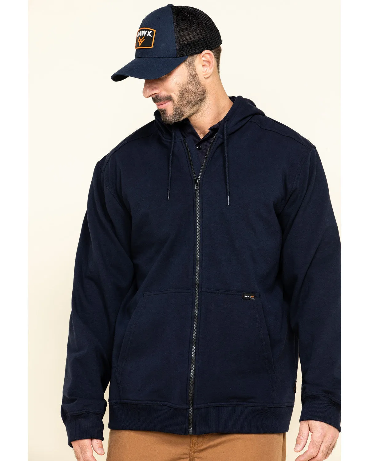 Men's FR Zip Up Fleece Work Hoodie - Big