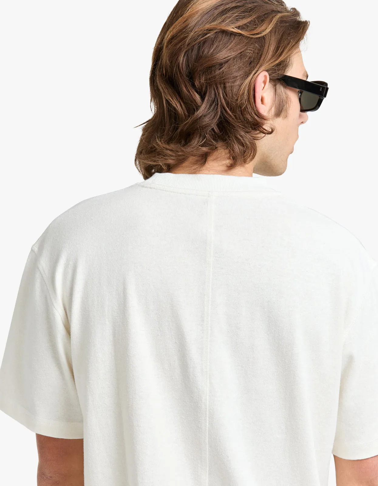 Mens Hemp Jersey S/S Tee - Rice White