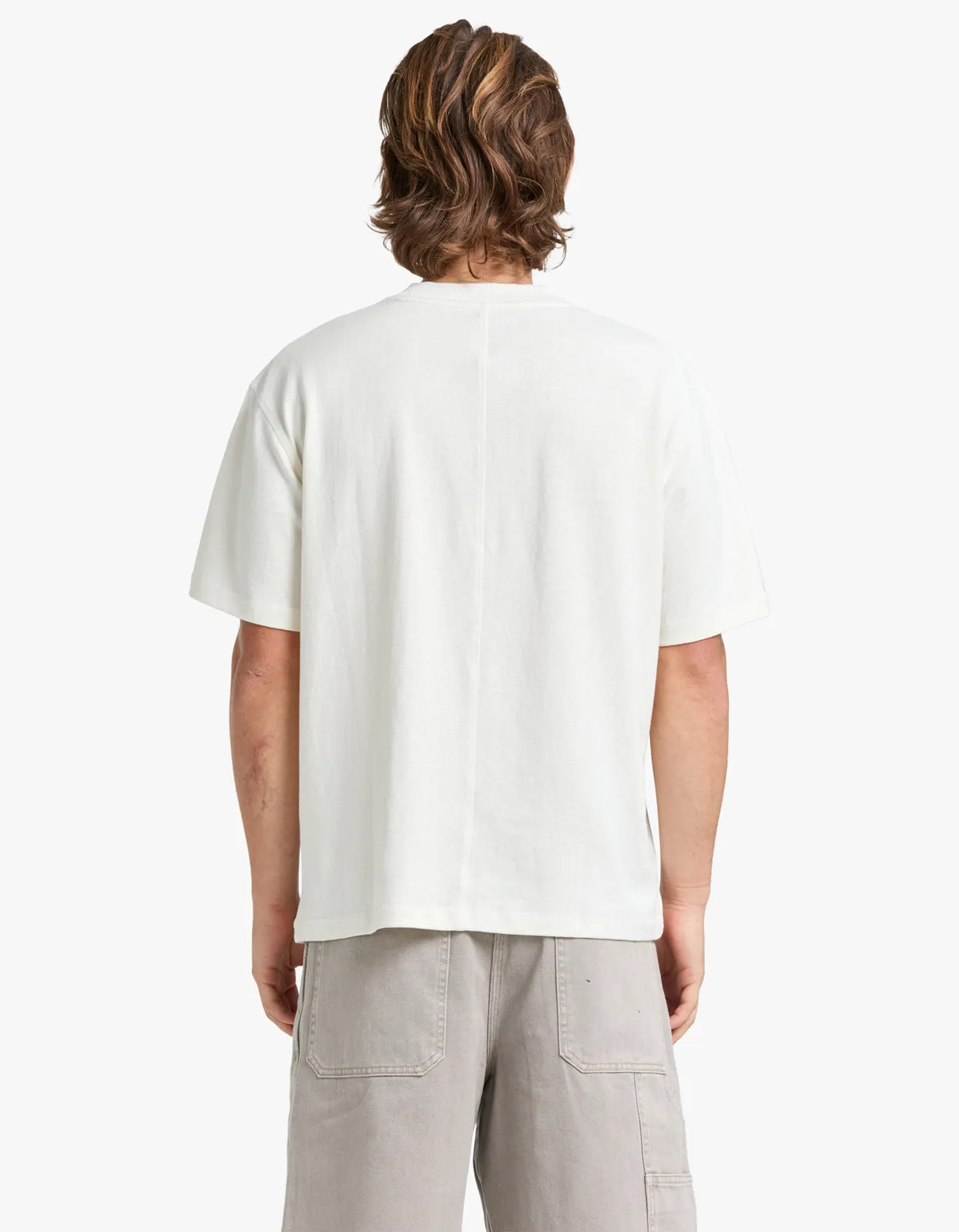 Mens Hemp Jersey S/S Tee - Rice White
