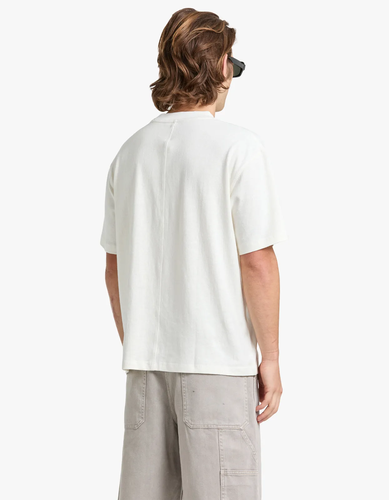 Mens Hemp Jersey S/S Tee - Rice White