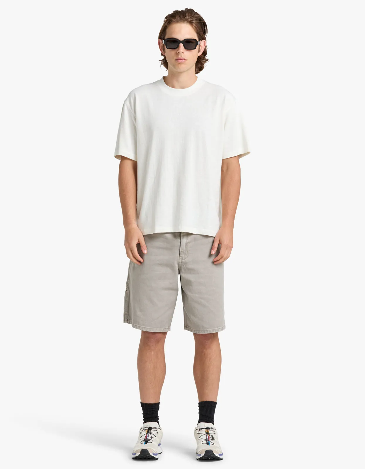 Mens Hemp Jersey S/S Tee - Rice White