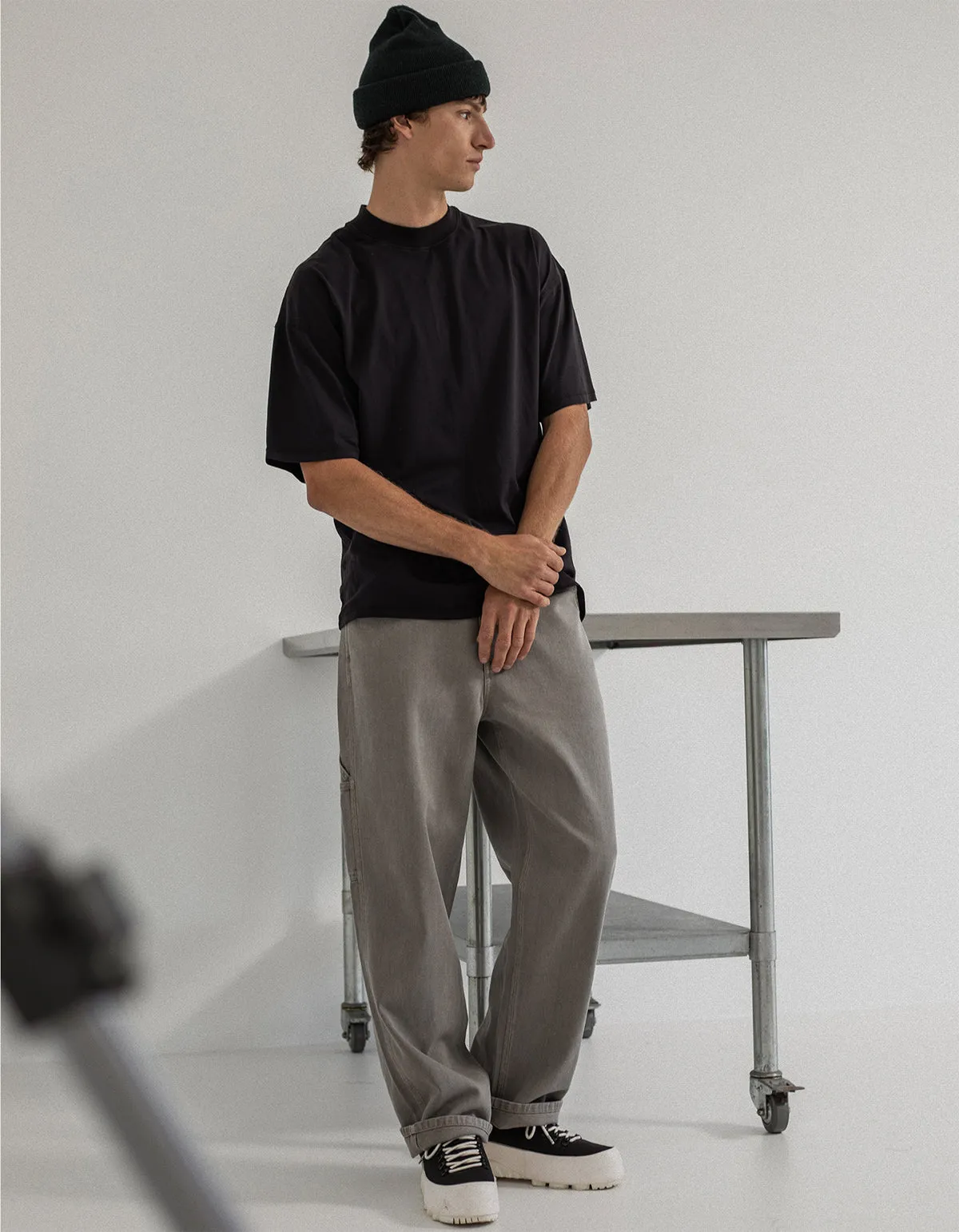 Mens Oversized Tee - Vintage Black