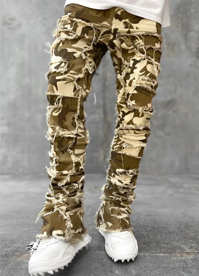 Men’s Streetwear Distressed Jeans – Classic Ripped Denim for Urban Fashion