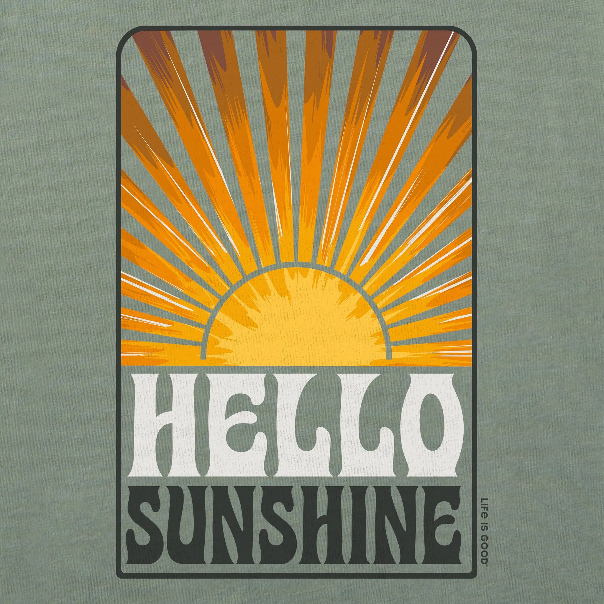 Men's Tie Dye Hello Sunshine Retro Short Sleeve Tee