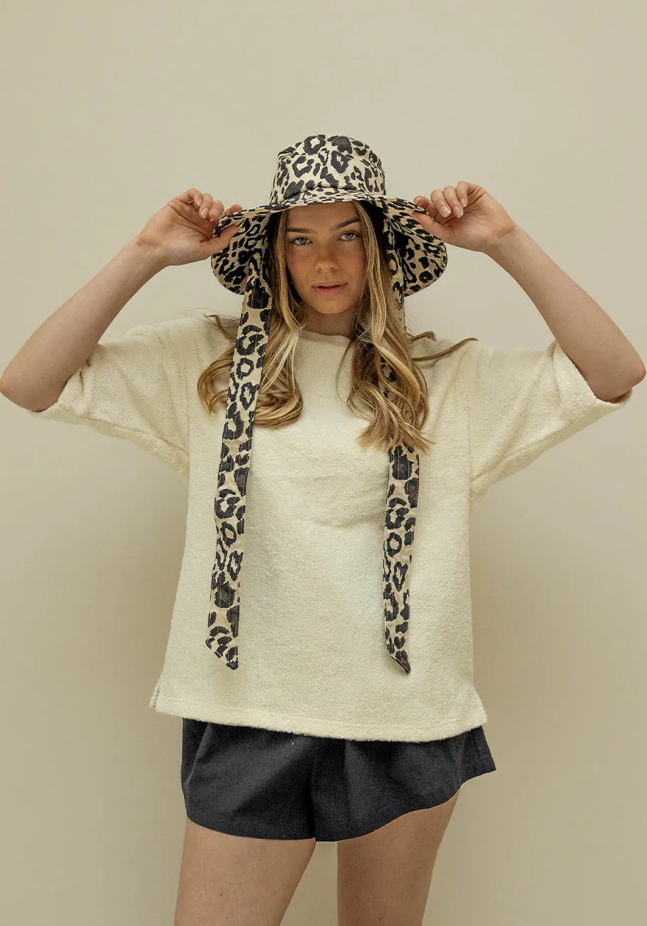 Miann & Co Womens - Kai Terry Towelling Boxy T-Shirt - Tofu