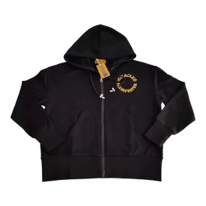 Miracles Manifester Embroidered Zip Hoodie - Black
