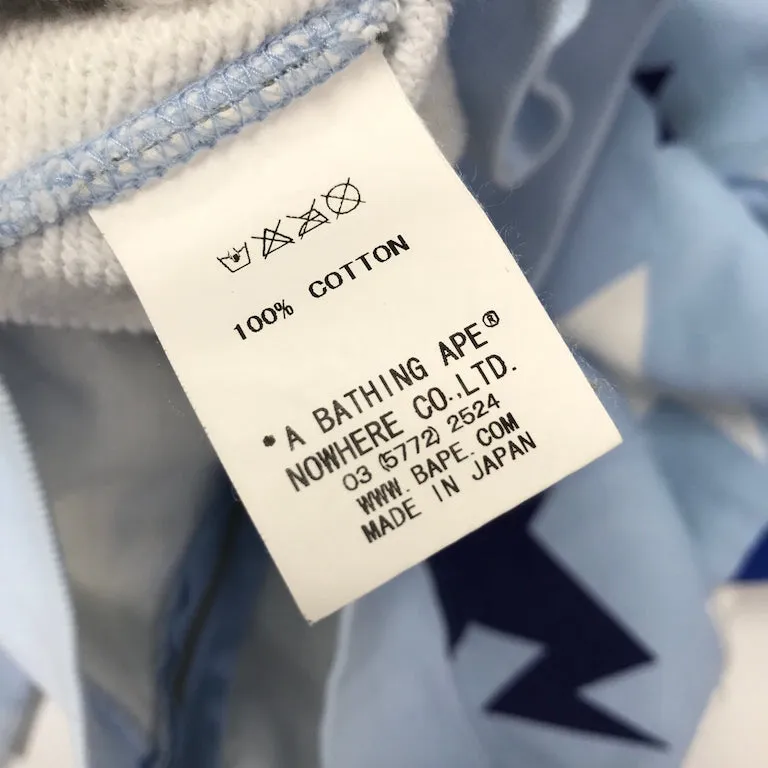 [M/L] A Bathing Ape Bape Sta Nagoya Limited Full Zip Hoodie Light Blue
