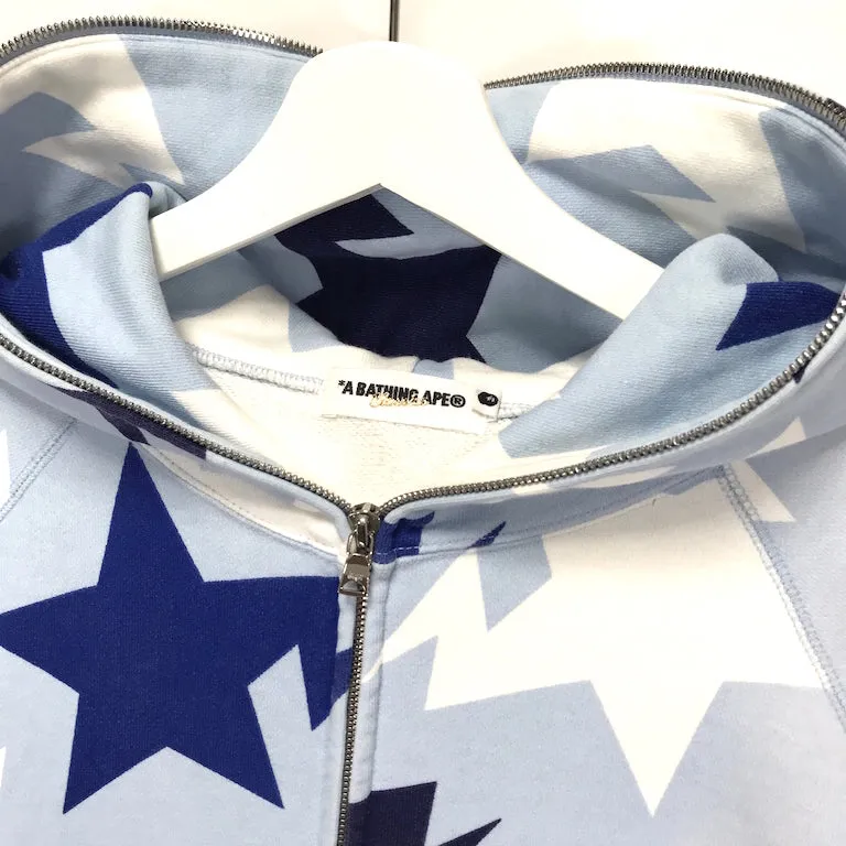 [M/L] A Bathing Ape Bape Sta Nagoya Limited Full Zip Hoodie Light Blue