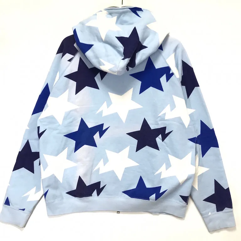[M/L] A Bathing Ape Bape Sta Nagoya Limited Full Zip Hoodie Light Blue