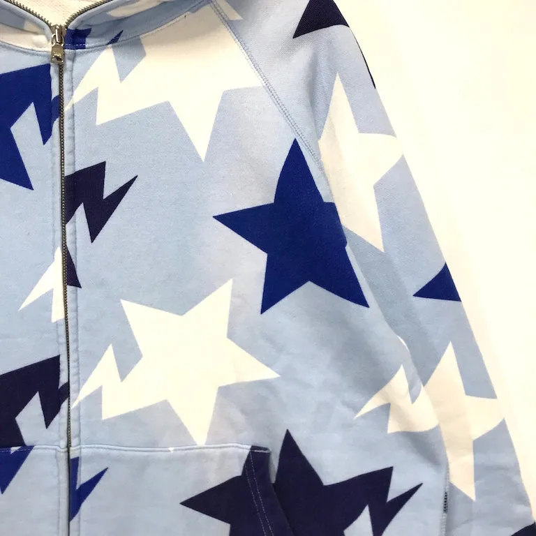 [M/L] A Bathing Ape Bape Sta Nagoya Limited Full Zip Hoodie Light Blue